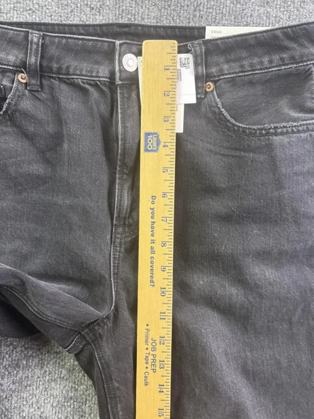 American Eagle Mom Jeans Womens 10 Black High Rise Distressed Strigid‎ 30x28.5